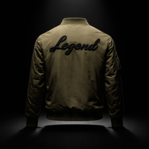 Light Bomber Jacket, unisex Olive Green & Black | Legend